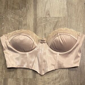 Princess Polly Lace Trim Satin Bustier Size 6